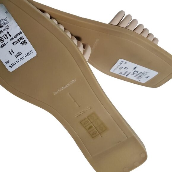 dv Tan Stella Flat Slide Sandal Shoe Faux Leather Non-Skid Womens 6.5 NWT $90 - Picture 6 of 6